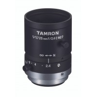 Tamron M117FM25 1/1.7" 25mm F2.4 Manual Iris C-Mount Lens, 6 Megapixel Rated
